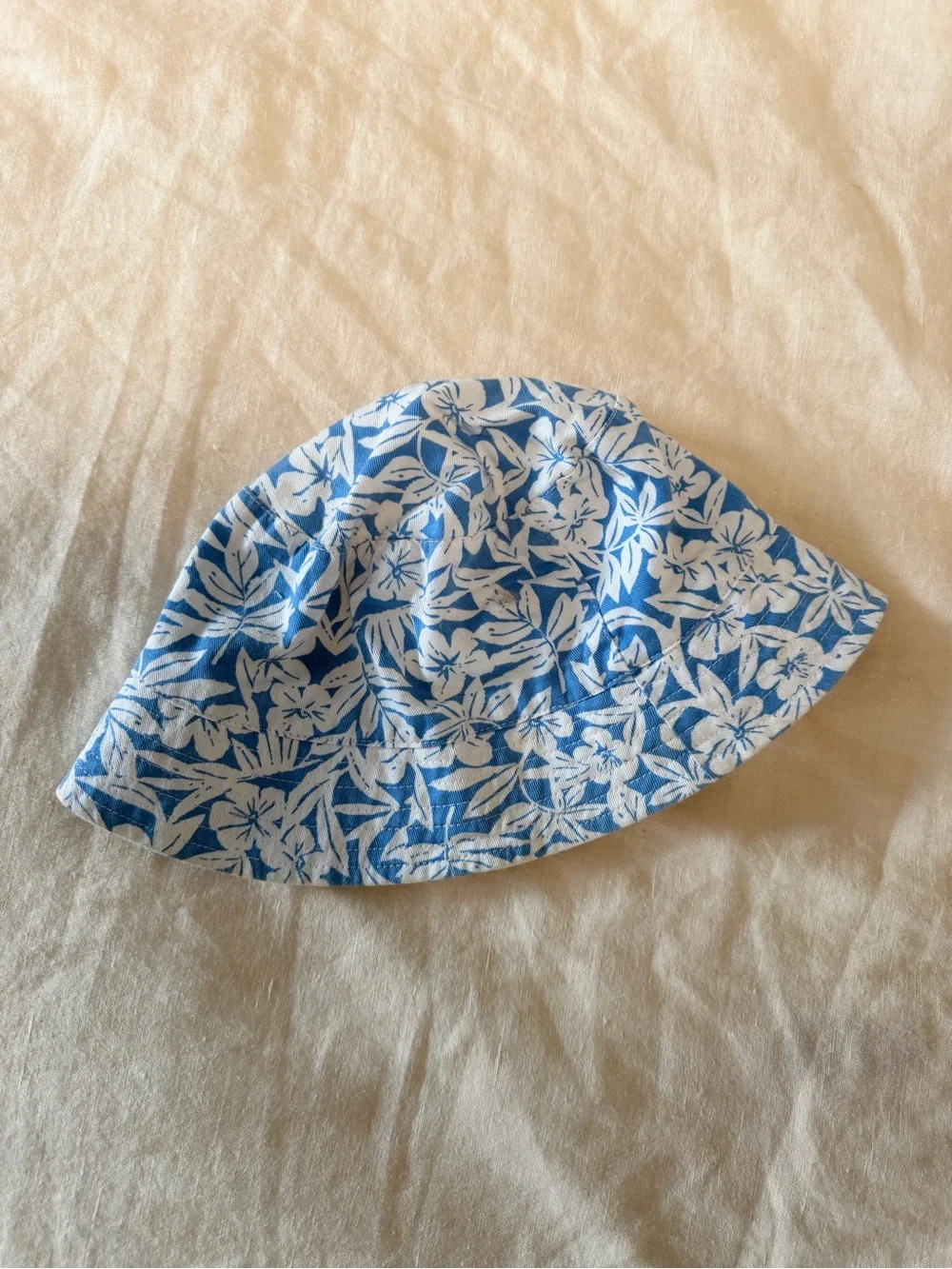Zara Blue & White Floral Bucket Hat for Kids